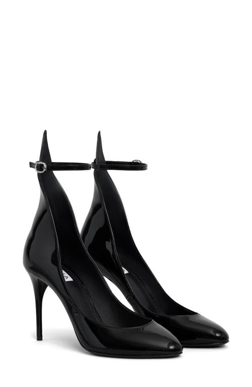 Shop Alaïa Show Ankle Strap Pump In Noir