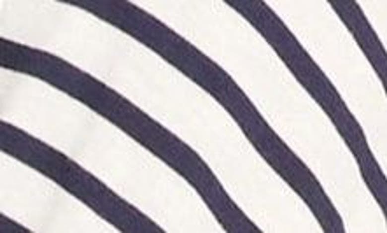 Shop Karen Kane Stripe Surplice Drape Front Top In Blue Stripe