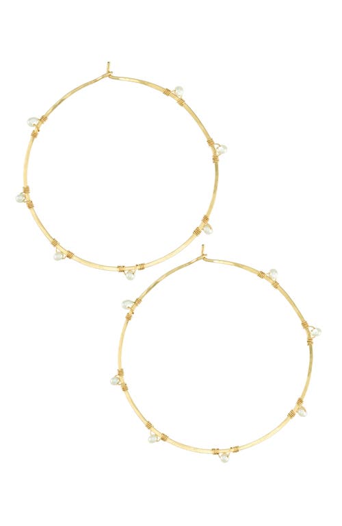 Albisia Selia Hoops In 14k Gold Filled/pearl