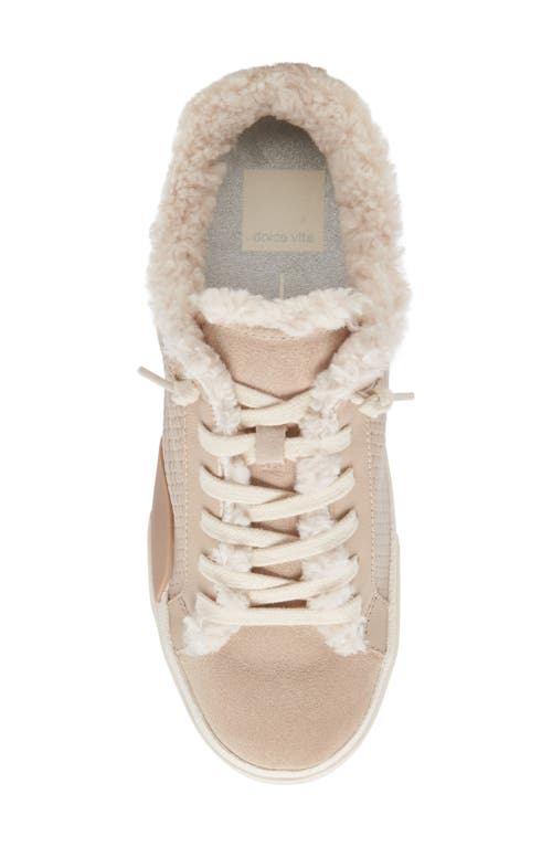 Shop Dolce Vita Zantel Faux Shearling Lined Slip-on Sneaker In Dune Woven