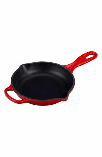 Le Creuset Enameled Cast-Iron 10-1/4-Inch Square Skillet Grill, Cerise  (Cherry Red)