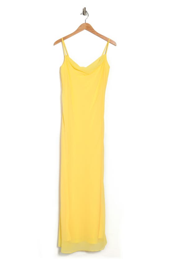 Tash And Sophie Drape Meck Maxi Chiffone In Yellow