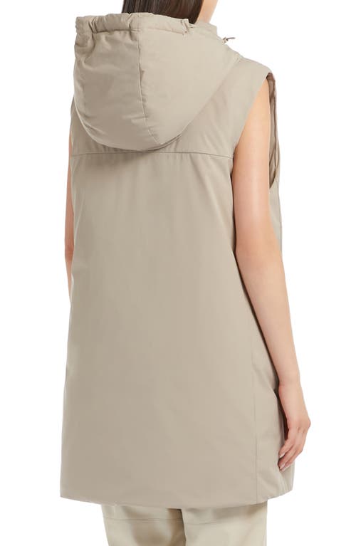 Shop Max Mara Leisure Stampa Hooded Vest In Turtledove