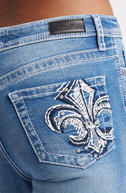 Shop Ptcl Fleur De Lis Flare Jeans In Indigo