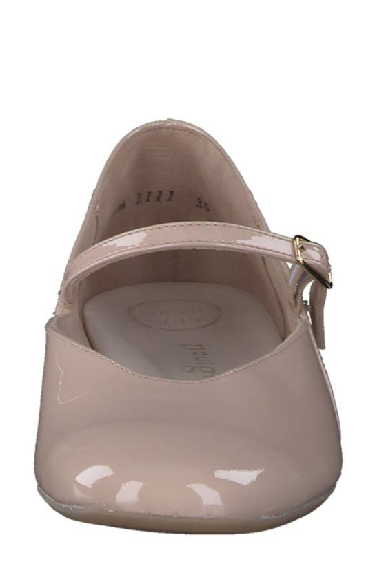 Shop Paul Green Vanna Pointed Toe Mary Jane Flat In Frappe Soft Patent