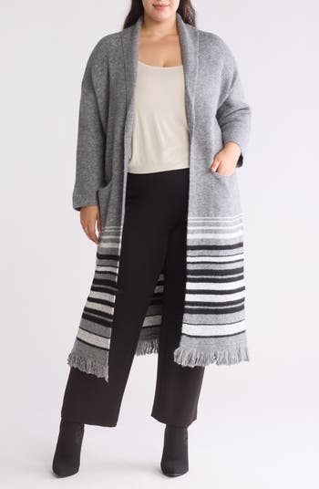 Fringed blanket cardigan hotsell