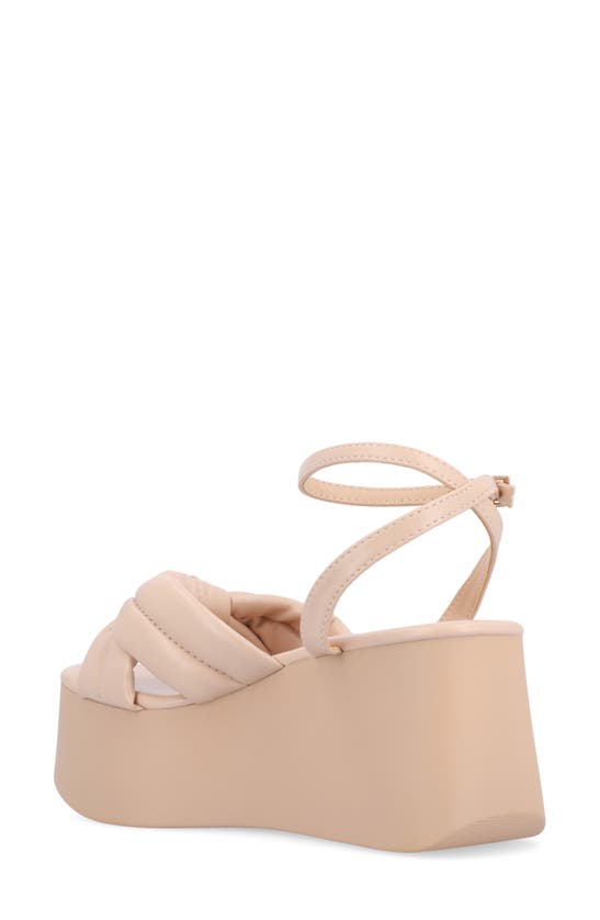 Journee Collection Lailee Ankle Strap Platform Sandal In Nude