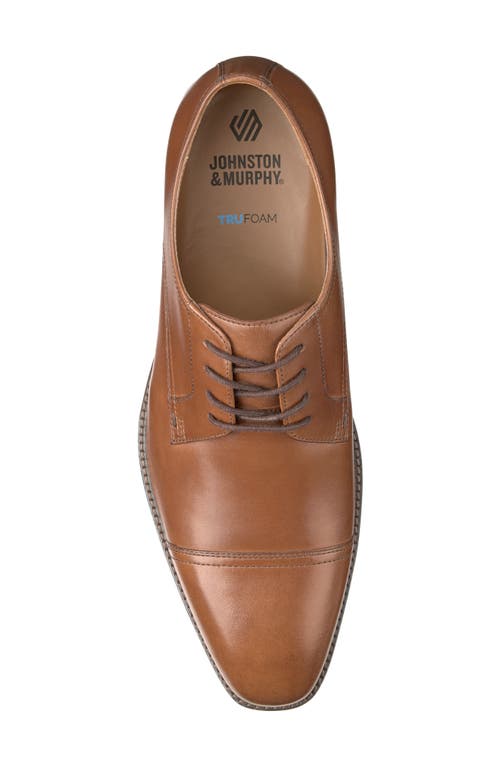 Shop Johnston & Murphy Hedley Cap Toe Derby In Tan Full Grain