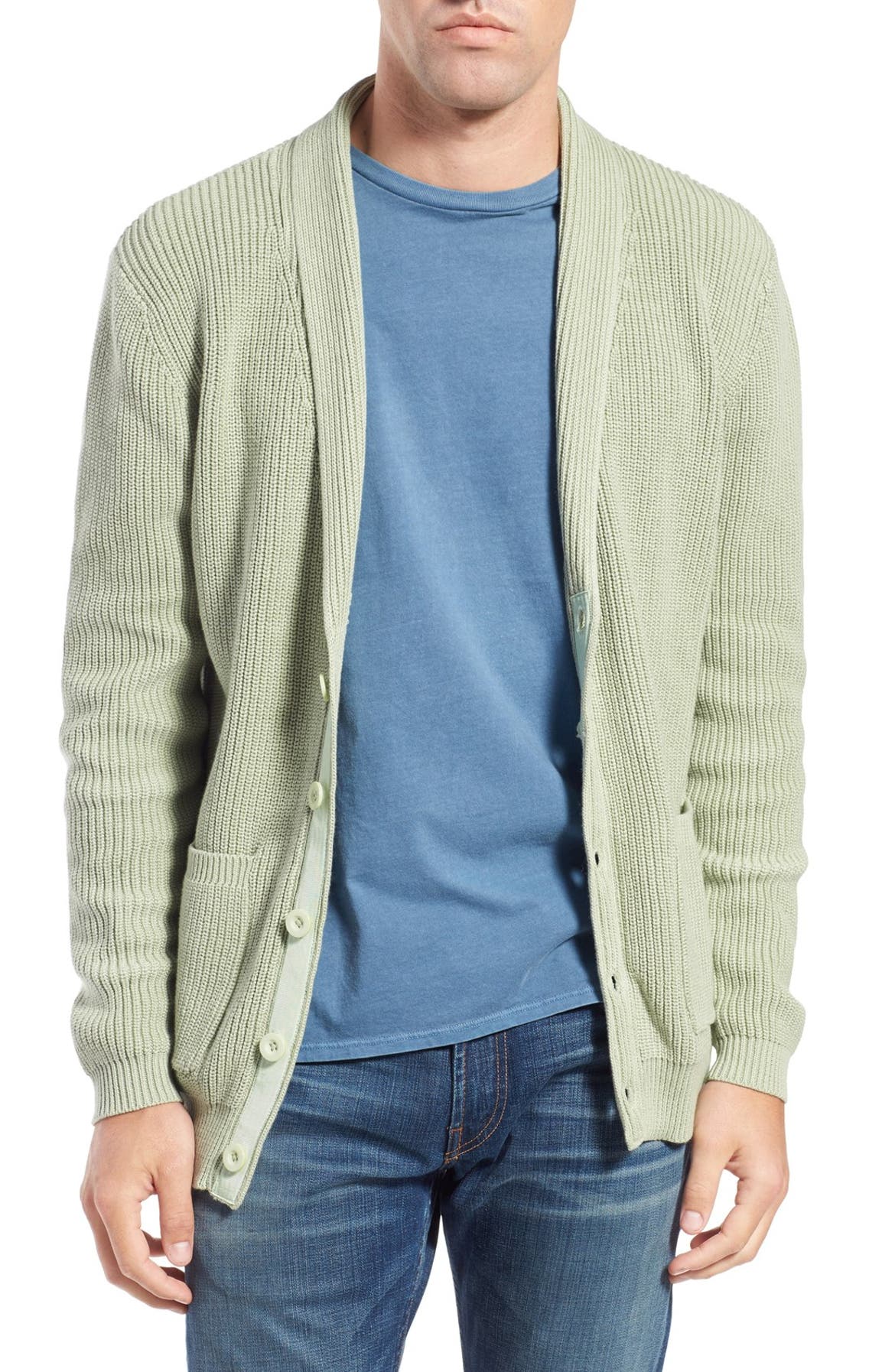 Original Paperbacks 'New Yorker' Rib Shawl Collar Cardigan | Nordstrom