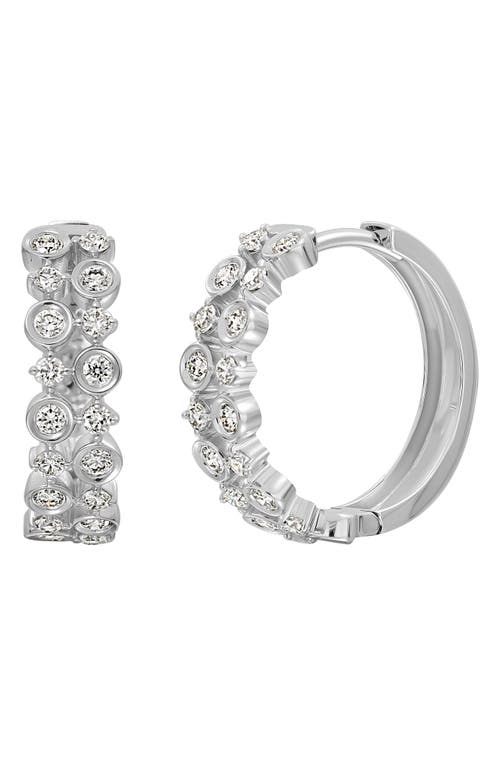 Shop Bony Levy Monaco Diamond Hoop Earrings In 18k White Gold