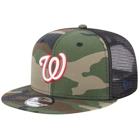 New Era Camo/Olive Los Angeles Rams Trucker 9FIFTY Snapback Hat