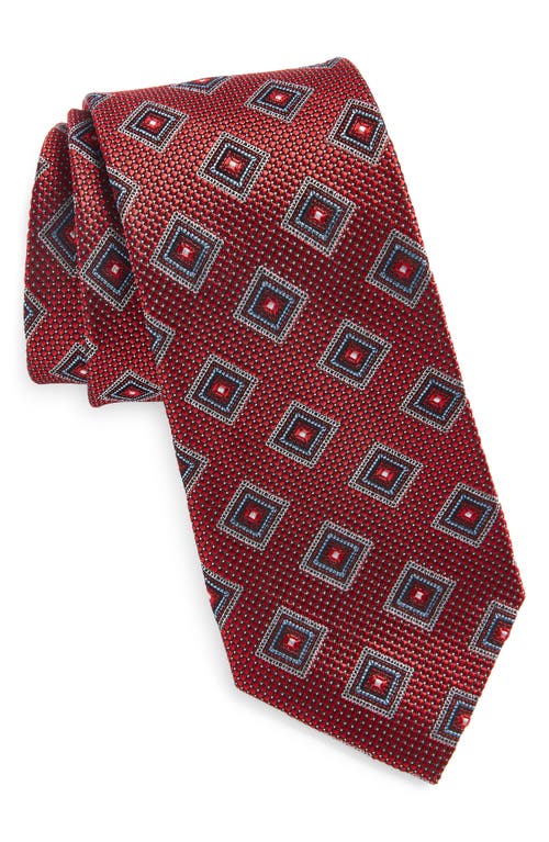 Shop Nordstrom Grid Silk Tie In Red