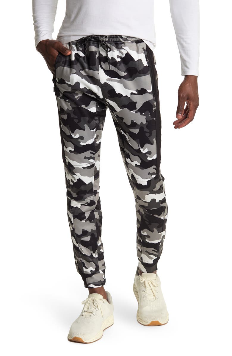 BURNSIDE Camo Fleece Pants, Main, color, WHITE CAMO