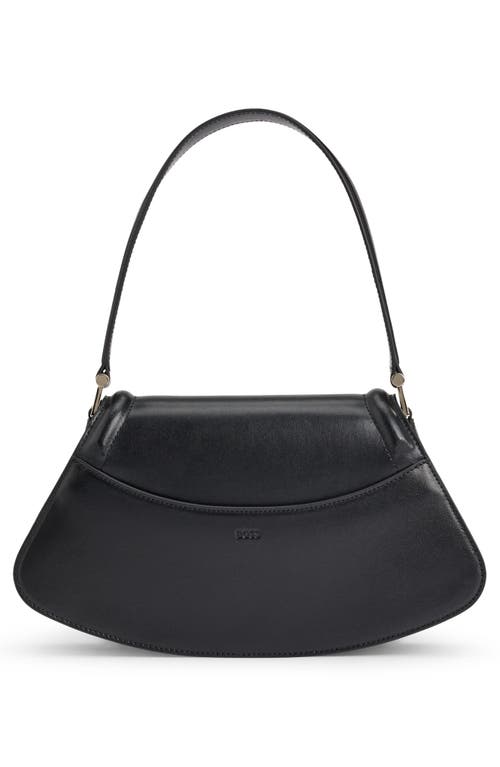 Hugo Boss Hugo Ariell Leather Shoulder Bag In Black