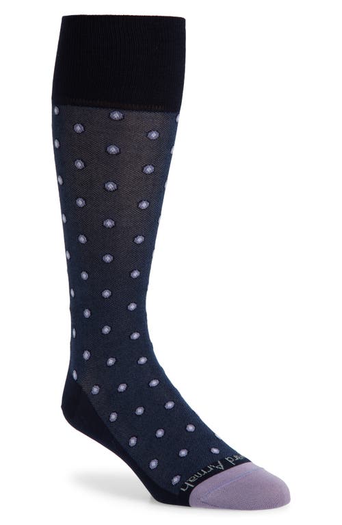 Shadow Dots Graduated Compression Socks in Navy