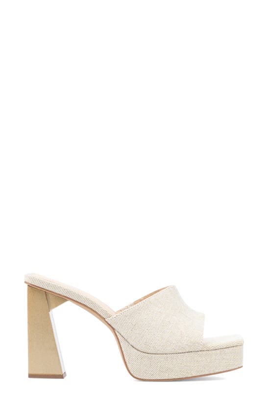 Fashion To Figure Women's Teresa Wide Width Heels Mule In Gold