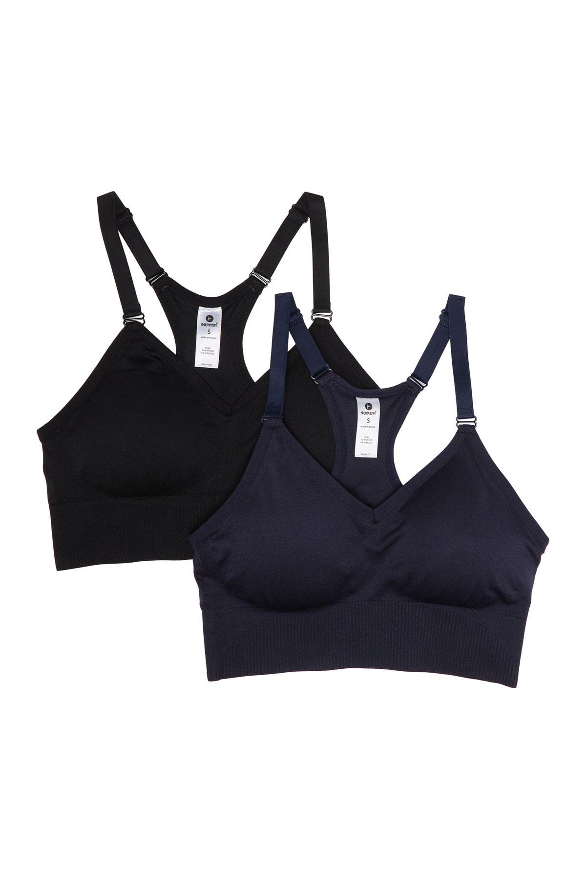 90 Degree By Reflex Seamless Bra Tops With Adjustable Straps Pack