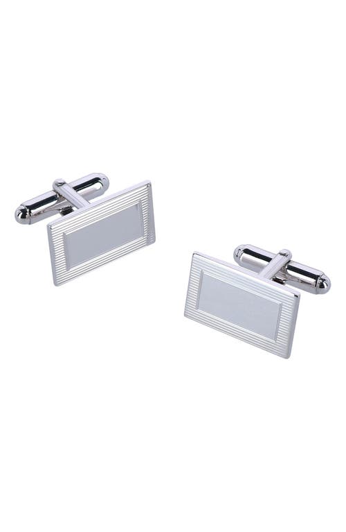 Sterling Silver Rectangle Cuff Links