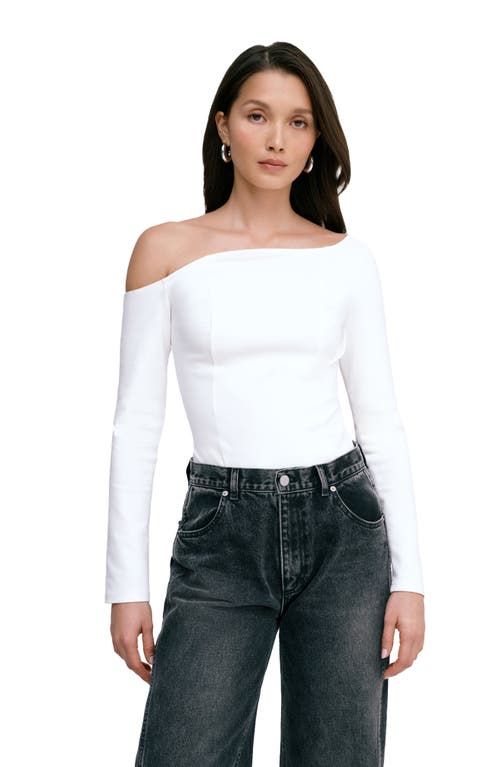 Shop Marcella Sylvan One-shoulder Top In White