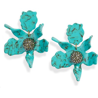 Lele Sadoughi Crystal Lily Clip-On Earrings