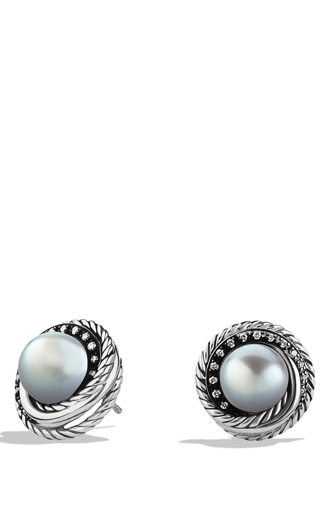 David Yurman Crossover Pearl Earrings With Diamonds Nordstrom   4efcb926 1889 4d8b 95c6 386df7229fc9 