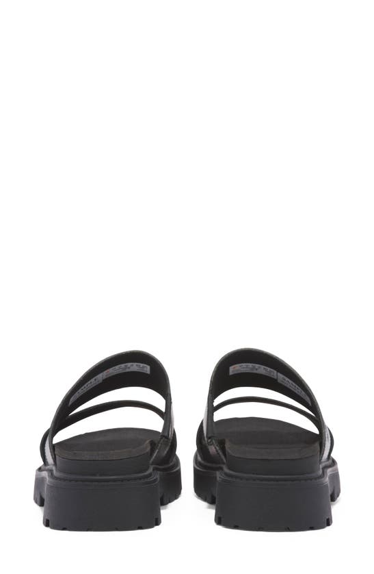 Timberland Clairemont Way Womens Leather Sliders In Black Full Grain