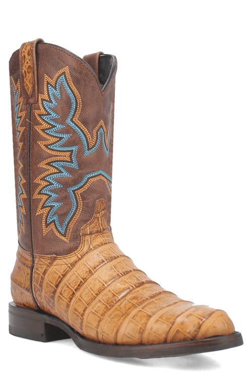 Dingo Trail Boss Alligator Embossed Cowboy Boot In Tan