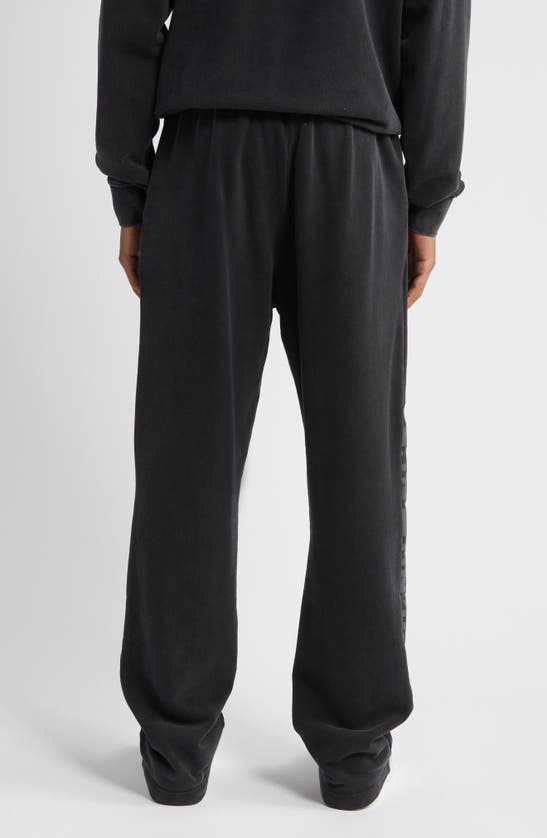 Shop Renowned Lucid Arch Logo Cotton Graphic Sweatpants In Washed Black