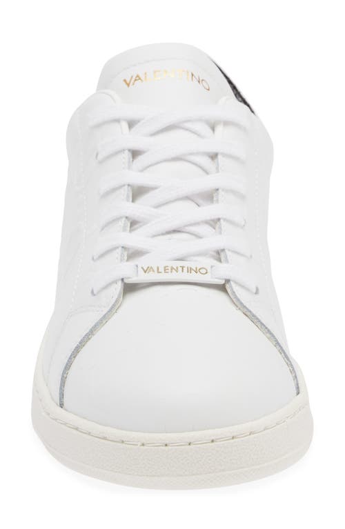 Valentino By Mario Valentino Sofia Vlogo Sneaker In White Black