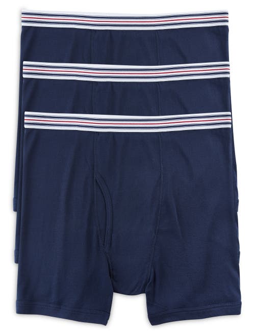 Harbor Bay 3-pk Boxer Briefs In Navy