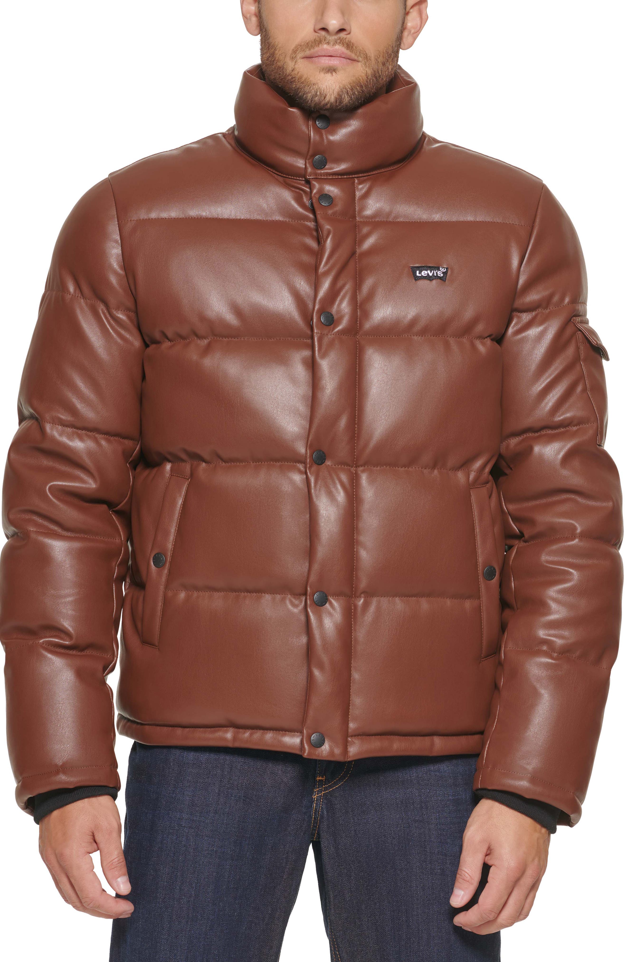 red puffer jacket mens