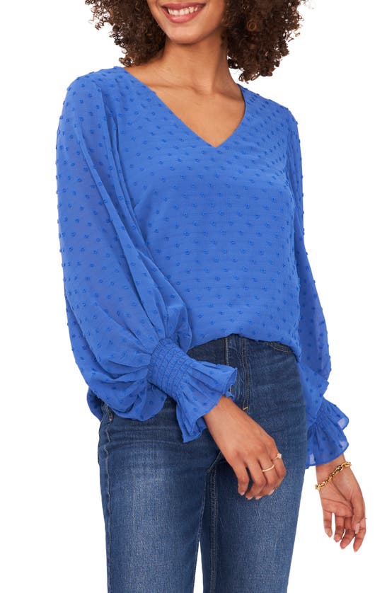 Vince Camuto V-neck Blouse In Opulent Blue