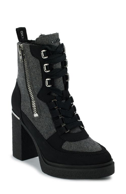 Dkny Toia Platform Bootie In Black/grey