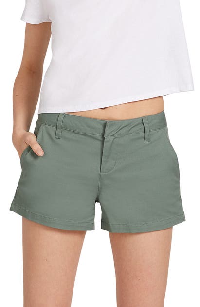 Volcom Frochickie Chino Shorts In Forest Green