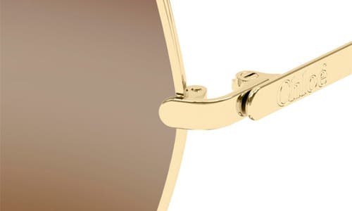 Shop Chloé 62mm Gradient Square Sunglasses In Gold 1