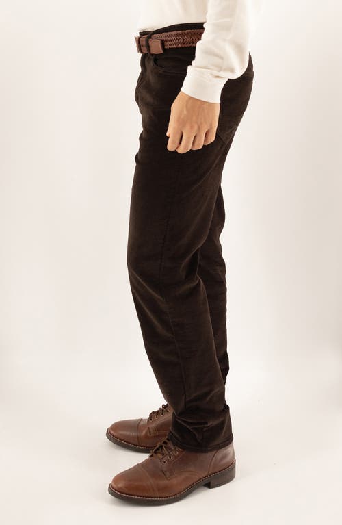 Shop Devil-dog Dungarees Stretch Corduroy Five Pocket Pants In Dark Roast