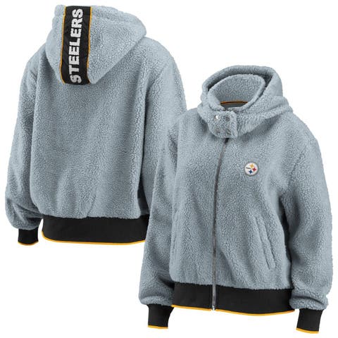 WEAR by Erin Andrews Pittsburgh Steelers Full-zip Lightweight Windbreaker  At Nordstrom in White