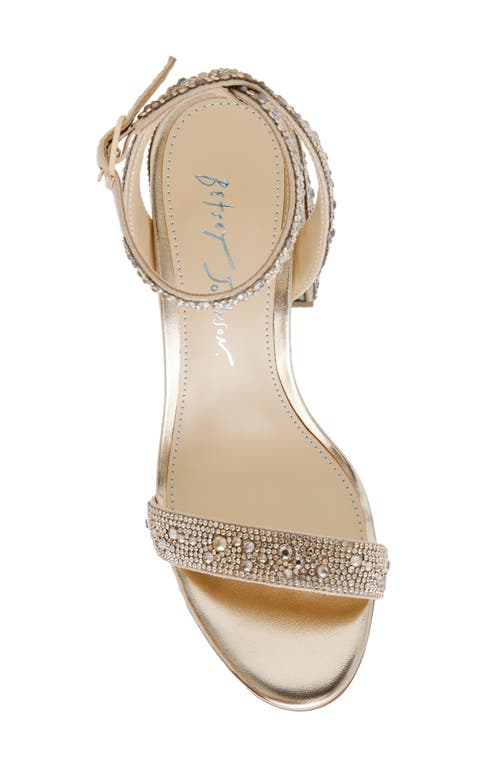 Shop Betsey Johnson Jet Ankle Strap Sandal In Light Gold