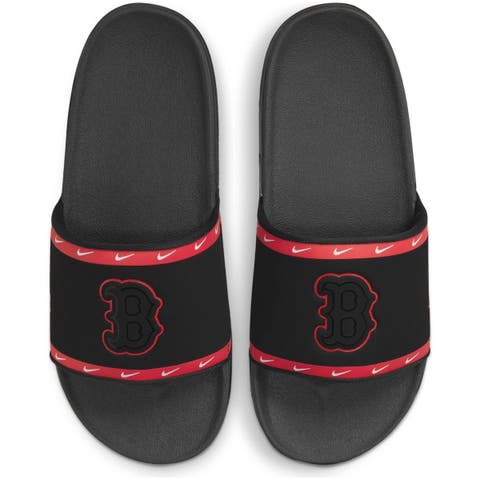 mens nike slides red