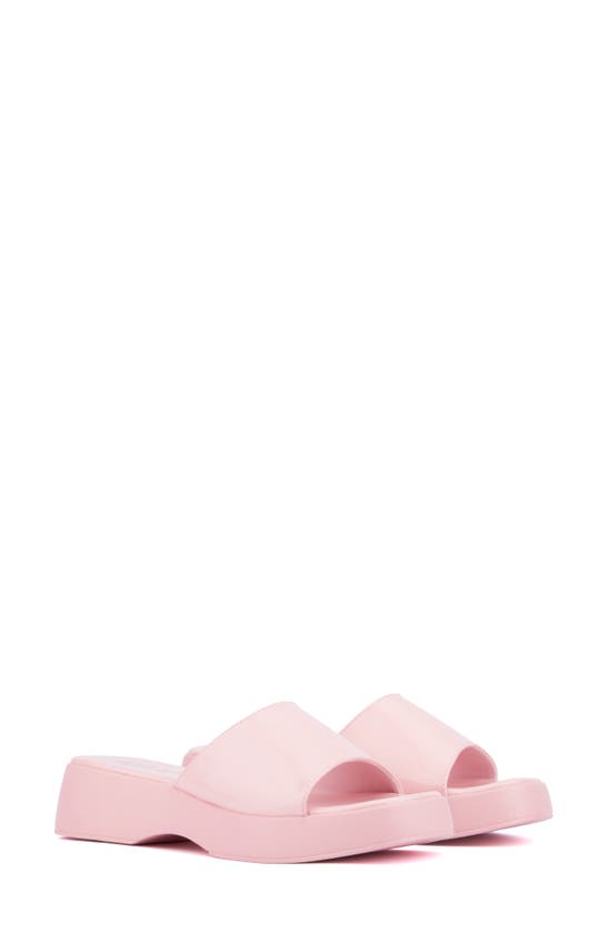 Olivia Miller Ambition Slide Sandal In Pink