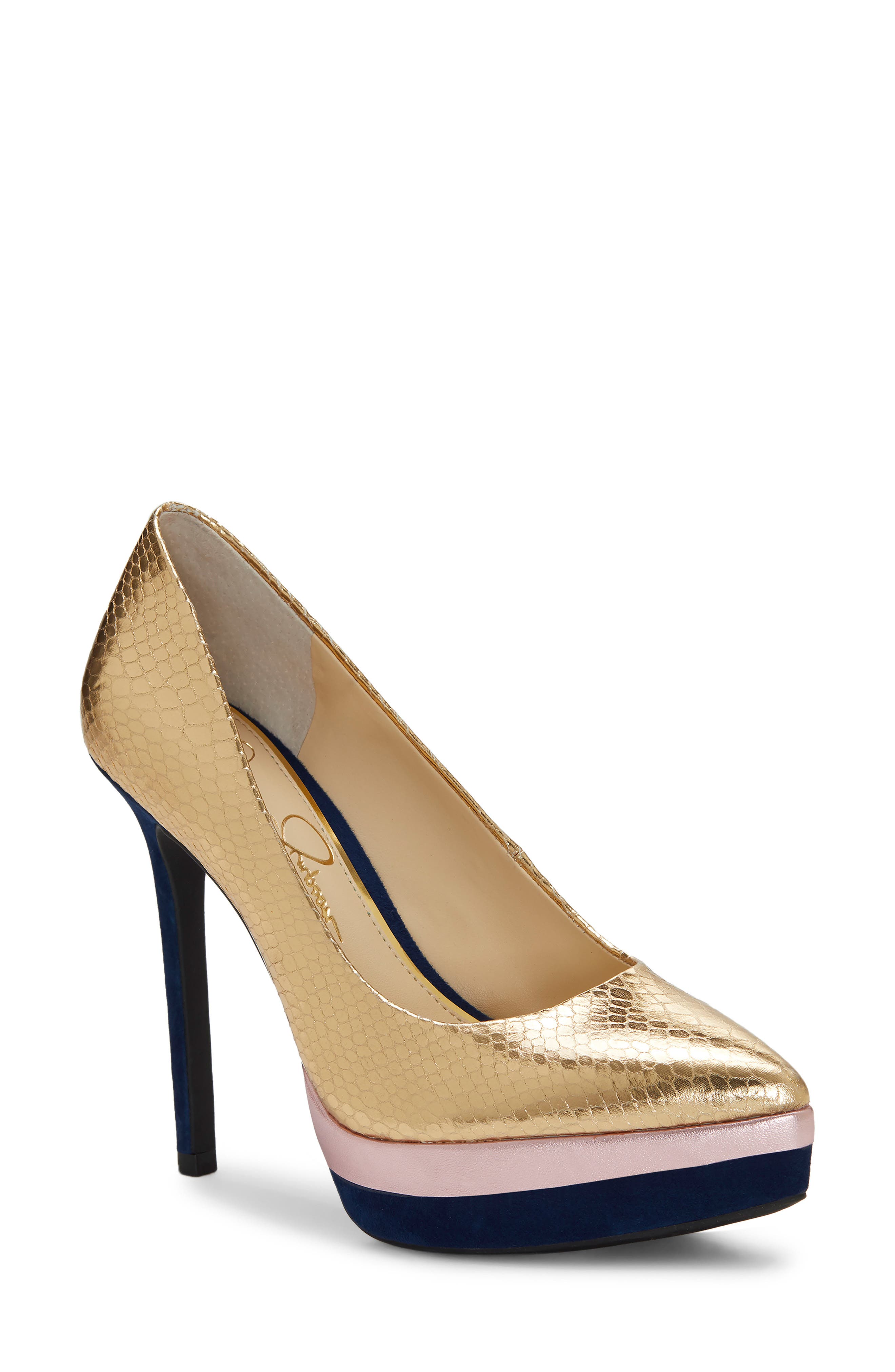 jessica simpson metallic pumps