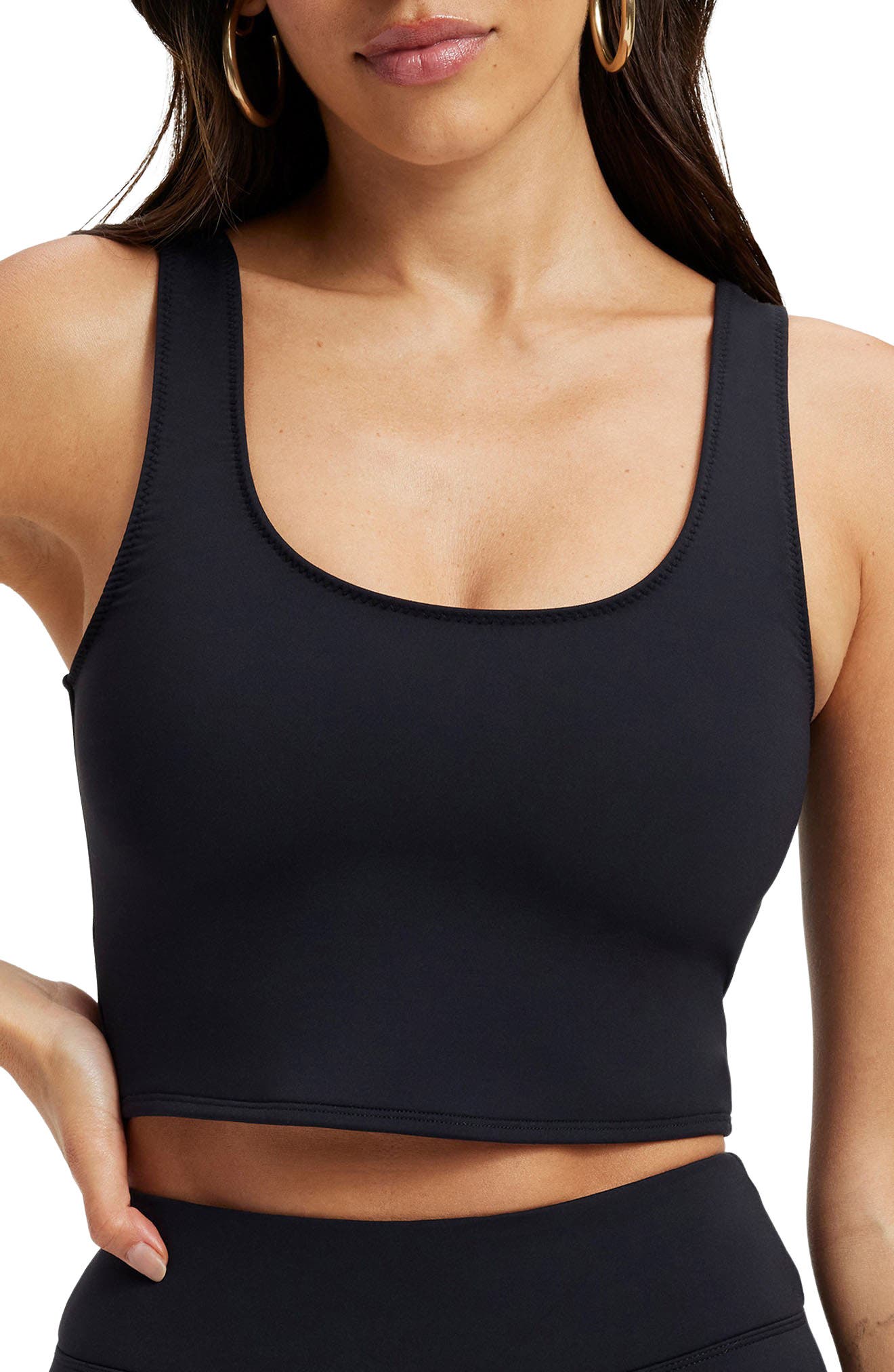 Good American Sculpt Crop Tankini Top Nordstrom