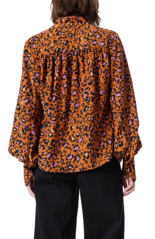 Dee Ocleppo Print Washed Satin Shirt In Sugar Almond
