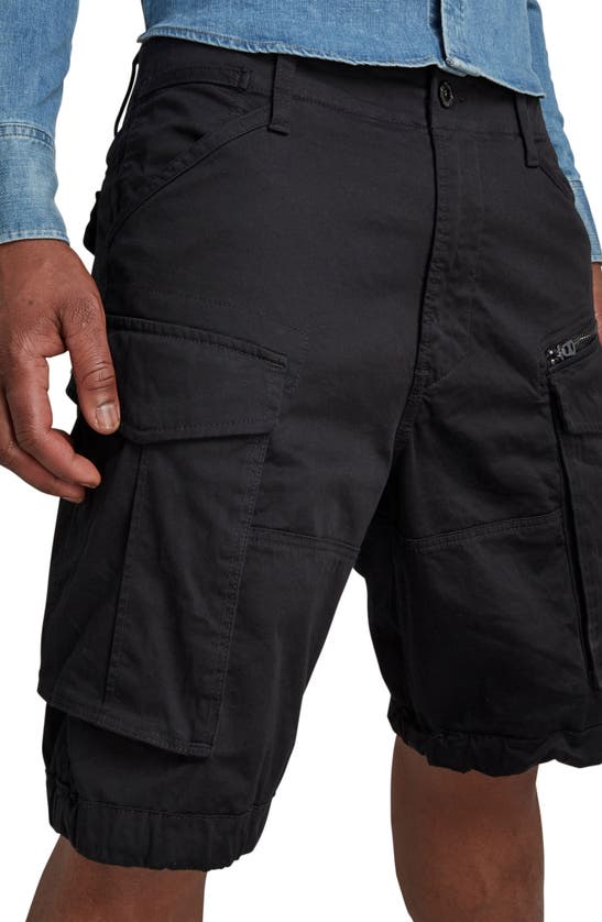Shop G-star Raw Rovic Zip Pocket Cargo Shorts In Black
