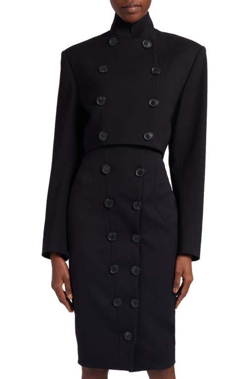 Alaïa Crop Wool Blazer Noir at Nordstrom, Us