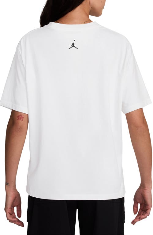 Shop Jordan Oversize Graphic T-shirt In White/black