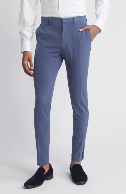 Skinny Suit Trousers in Mid Blue
