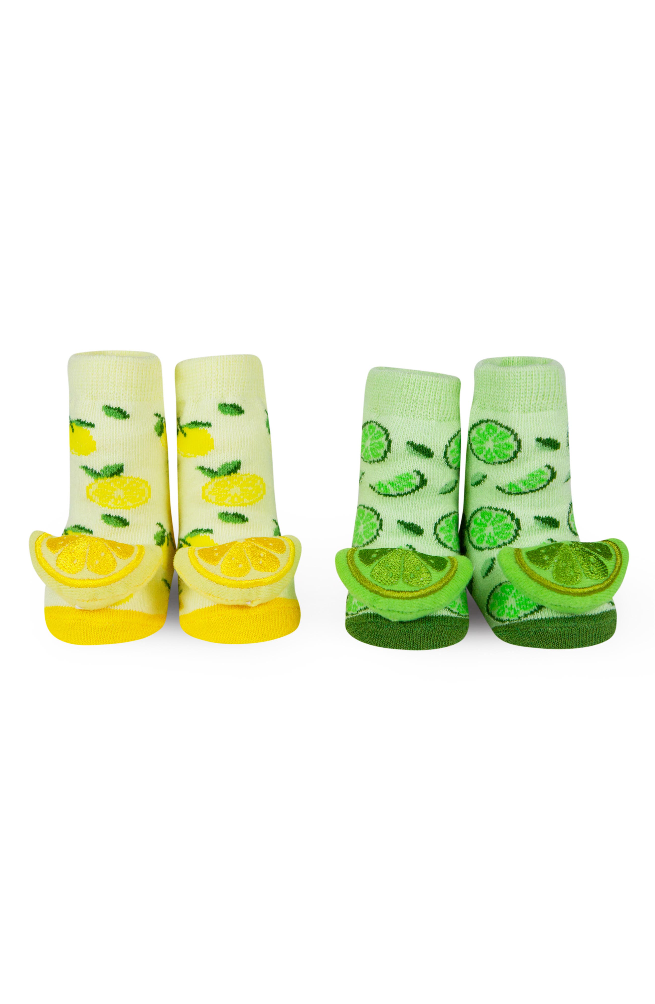 lime green baby socks