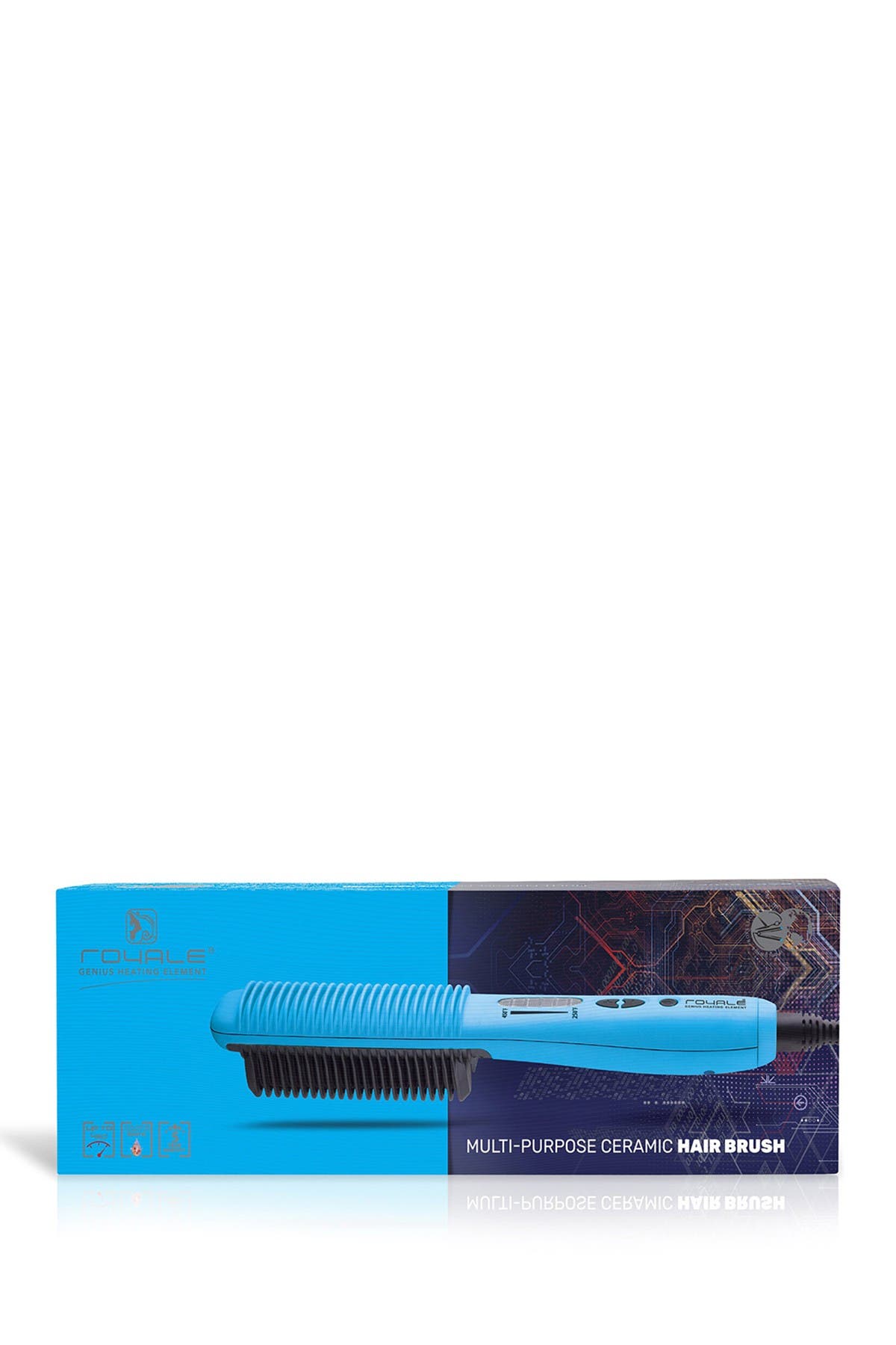 royale ceramic hair brush straightener