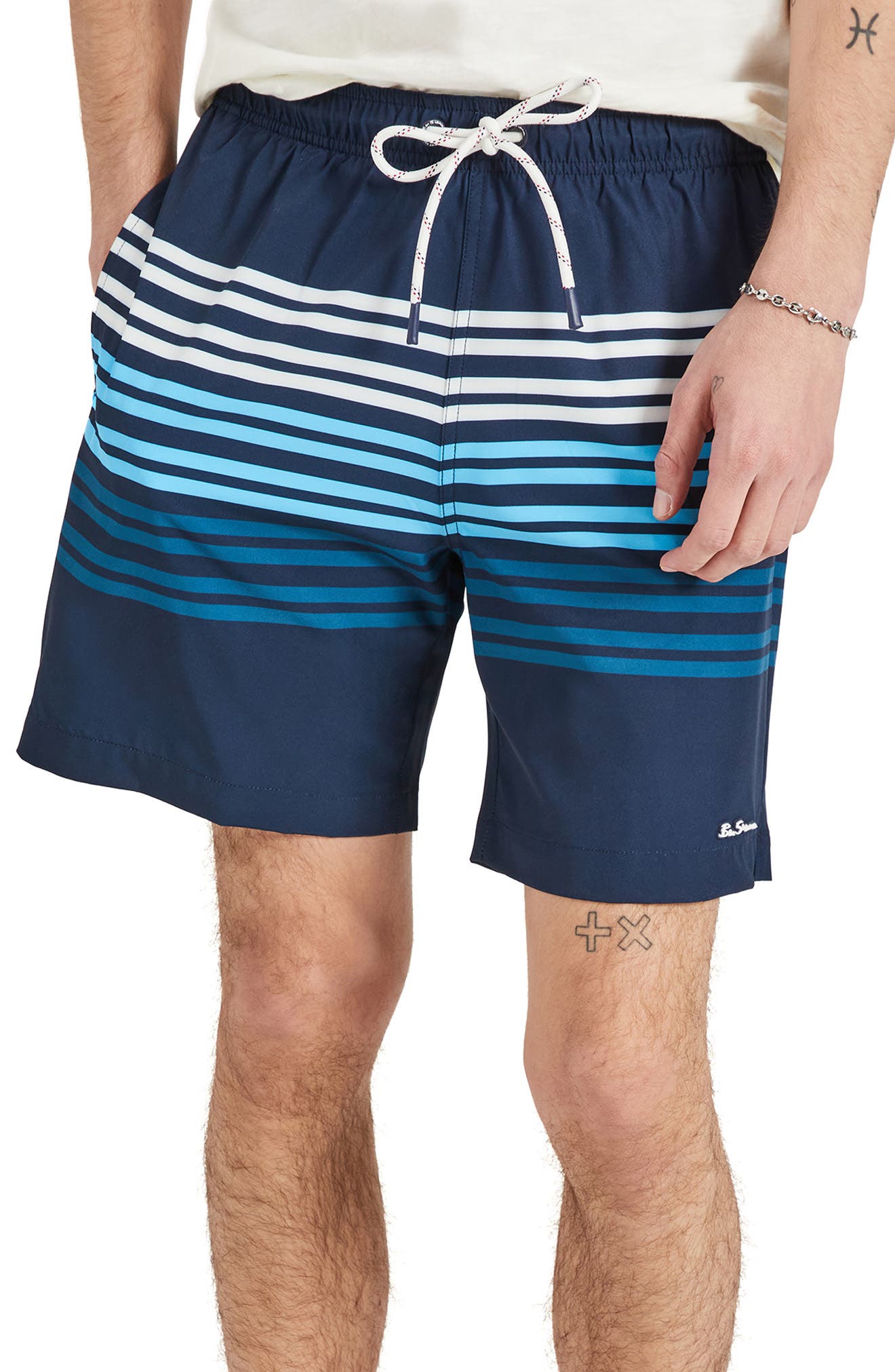 Ben Sherman Boys Swimming Shorts Navy Blue 7Y up to 15 Years 